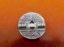 Picture of 21x21 mm, button type, Zamak beads, silver-plated, texturized