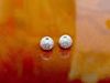 Picture of 4x4 mm, round, alloy beads, stardust, silver-plated