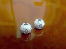Image de 6x6 mm, rond, perles en alliage, poussière d'étoile, argentée