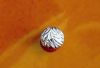 Picture of 12x12x7 mm, puffy coin, sterling silver beads, textured