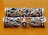 Picture of 30x8 mm, large hole tube, Zamak beads, silver-plated, filigree
