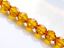 Picture of 8x8 mm, Czech faceted round beads, amber yellow, transparent, pre-strung