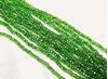 Picture of Czech seed beads, size 11/0, pre-strung, light green, silver-lined