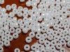 Picture of Japanese seed beads, size 8/0, pastel white, opaque, Ceylon, 20 grams