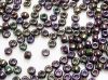 Picture of Japanese seed beads, size 8/0, opaque, purple, iris finishing, 20 grams
