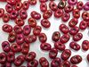 Picture of 2x4 mm, Japanese peanut-shaped seed beads, opaque, antique terracotta red
