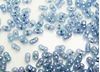 Image de 2x4 mm, perles rocaille japonaises en forme d'arachide, translucide, bleu opale toile de jean, translucide