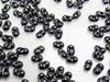 Image de 2x4 mm, perles rocaille japonaises en forme d'arachide, opaque, gris hématite, métallique