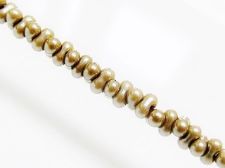 Picture of 2x4 mm, Japanese peanut-shaped seed beads, opaque, greige beige, 20 grams