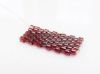 Picture of Cylinder beads, size 11/0, Delica, transparent, garnet red, gold luster, 7 grams