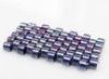 Picture of Cylinder beads, size 11/0, Delica, opaque, metallic midnight purple, AB luster, 7 grams