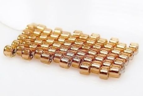 Picture of Cylinder beads, size 11/0, Delica, silver-lined, light bronze, 7 grams