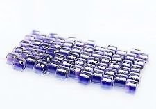 Image de Perles cylindriques, taille 11/0, Delica, doublé violet raisin, cristal étincelant, 7 grammes