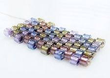 Image de Perles cylindriques, taille 11/0, Delica, mélange violet et bronze, 7 grammes