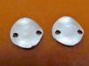Picture of 16x16 mm, connector, Zamak, silver-plated, cornflake disk, 4 pieces