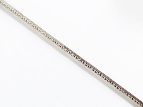 Afbeeldingen van Ketting voor hangertje, Italiaans sterling zilver, slang schakel en lobster slotje of kreeftenklauw slotje, 50 cm