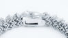 Picture of “Zirconia in rhombus setting” bracelet in sterling silver, a wave of  round cubic zirconia in rhombus pattern