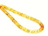 Picture of 3x5 mm, Czech faceted rondelle beads, lemon yellow, translucent, picasso