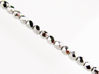Image de 3x3 mm, perles à facettes tchèques rondes, noires, opaques, complètement chromées