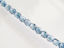 Picture of 4x4 mm, Czech faceted round beads, transparent, light Montana blue luster
