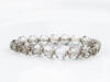 Picture of 6x6 mm, cathedral, Czech beads, hint of grey, transparent, silver coated sides