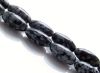 Picture of 12x6 mm, rice, gemstone beads, obsidian, snowflake, natural