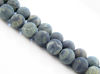 Picture of 8x8 mm, round, gemstone beads, crocodile or Kambamba jasper , natural, frosted