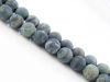 Picture of 8x8 mm, round, gemstone beads, crocodile or Kambamba jasper , natural, frosted