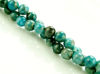 Image de 6x6 mm, perles rondes, pierres gemmes, apatite vert-bleu clair, naturelle