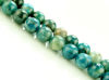 Image de 8x8 mm, perles rondes, pierres gemmes, apatite, vert-bleu clair, naturelle