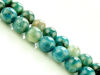 Picture of 8x8 mm, round, gemstone beads, apatite, light green-blue, natural