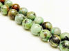 Image de 8x8 mm, perles rondes, pierres gemmes, turquoise africaine, naturelle