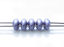 Picture of 5x2.5 mm, SuperDuo beads, Czech glass, 2 holes, opaque, powdery, lilac blue