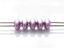 Picture of 5x2.5 mm, SuperDuo beads, Czech glass, 2 holes, opaque, satin metallic, magenta or red purple