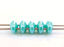 Picture of 5x2.5 mm, SuperDuo beads, Czech glass, 2 holes, opaque, turquoise green luster