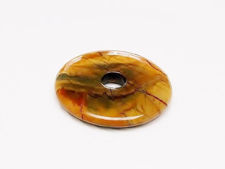 Picture of Focal pendant, 40 mm, donut shape, gemstone, Red Creek jasper