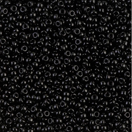 Afbeeldingen van Japanse rocailles, rond, maat 15/0, Miyuki, ondoorzichtig, zwart