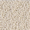 Picture of Japanese seed beads, round, size 15/0, Miyuki, opaque, limestone beige white