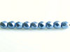 Image de 3x3 mm, perles à facettes tchèques rondes, gris neutre, opaque, métallique saturé