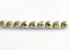 Picture of 2x2 mm, Czech faceted round beads, cloud dream or gold grey, opaque, sueded gold