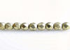 Image de 3x3 mm, perles à facettes tchèques rondes, rêve de nuage ou gris or, opaque, or suédé