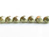 Image de 6x6 mm, perles à facettes tchèques rondes, rêve de nuage ou gris or, opaque, or suédé
