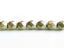 Picture of 6x6 mm, Czech faceted round beads, cloud dream or gold grey, opaque, sueded gold