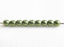 Image de 2x2 mm, rondes, perles de verre pressé tchèque, vert fougère, opaque, or suédé