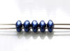 Image de 5x2.5 mm, perles SuperDuo, de verre tchèque, 2 trous, métallique saturé, bleu du soir