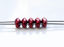 Picture of 5x2.5 mm, SuperDuo beads, Czech glass, 2 holes, saturated metallic, merlot red