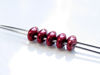 Picture of 5x2.5 mm, SuperDuo beads, Czech glass, 2 holes, saturated metallic, merlot red