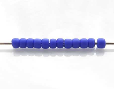 Image de Perles de rocailles japonaises, rondes, taille 11/0, Toho, opaque, bleu marine, mat