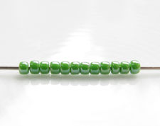 Picture of Japanese seed beads, round, size 11/0, Toho, opaque, mint green, luster