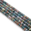 Picture of 5x8 mm, rondelle, gemstone beads, Fancy jasper, natural, frosted